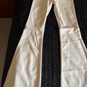 Free People, Cream colored stretch Womens casual pants.NWT